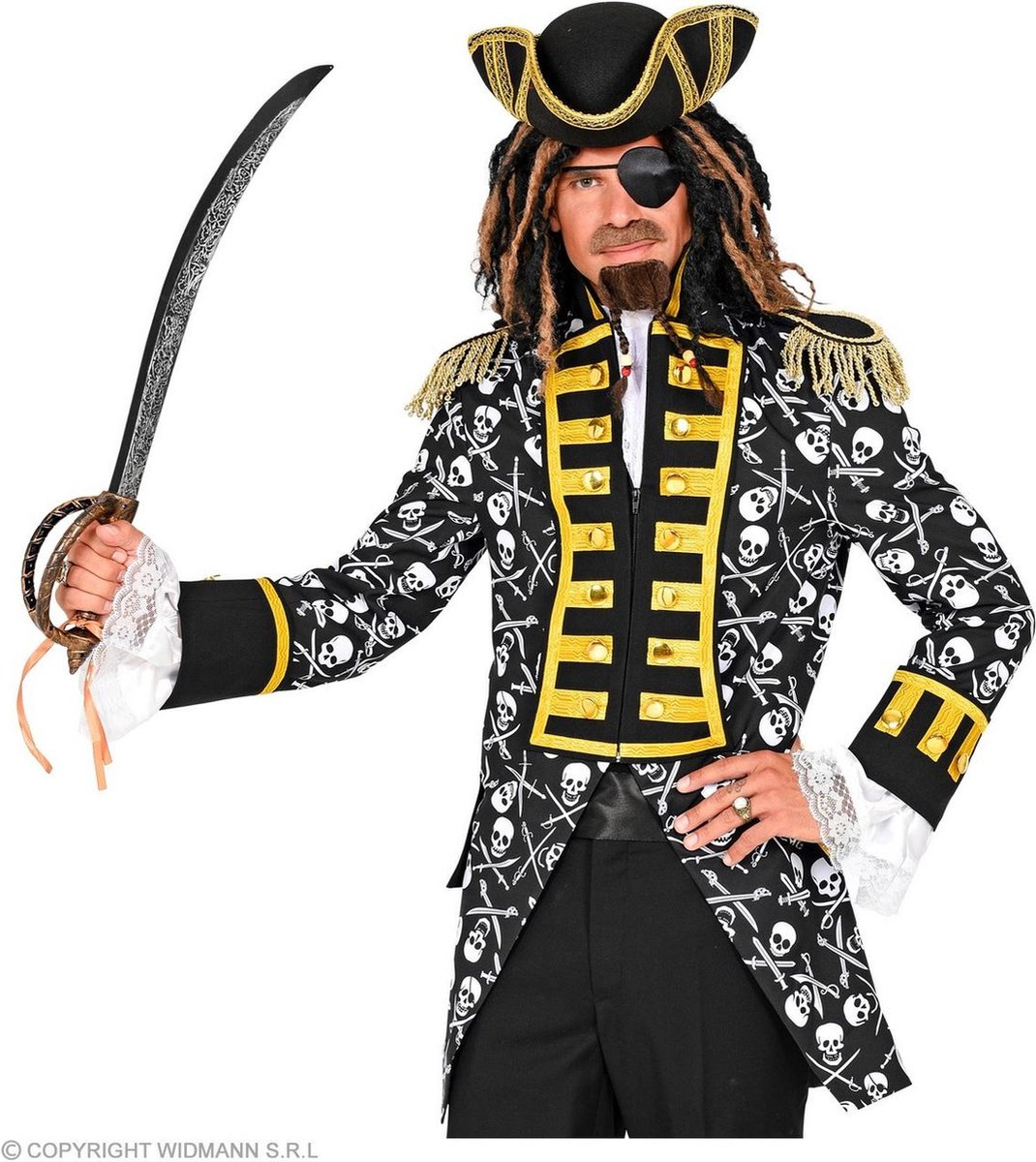 Piraat & Viking Kostuum | Ben De Boneless Piraat Man | Medium | Carnaval kostuum | Verkleedkleding